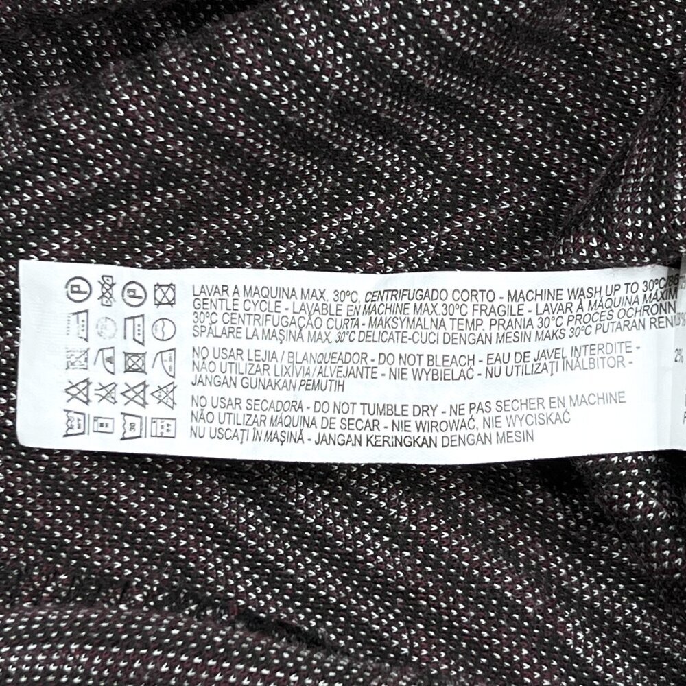 Zara Pullover Knit Jacquard Multi/Burgundy Swing Dress with Chevrons Sz M - NWOT - Picture 7 of 8